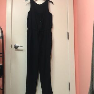 LOFT Black Sleeveless Jumpsuit